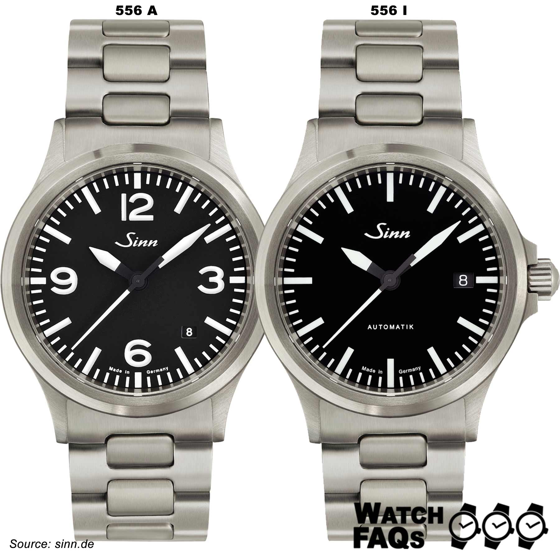 What is the difference between Sinn 556A and 556I Watch FAQs